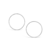 Sterling Silver 20mm Plain Sleepers