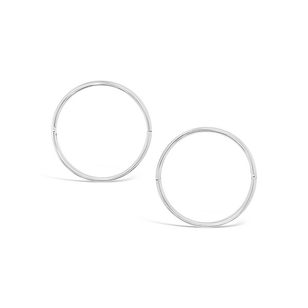 Sterling Silver 20mm Plain Sleepers