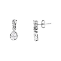 Sterling Silver Cubic Zirconia Drop Earrings