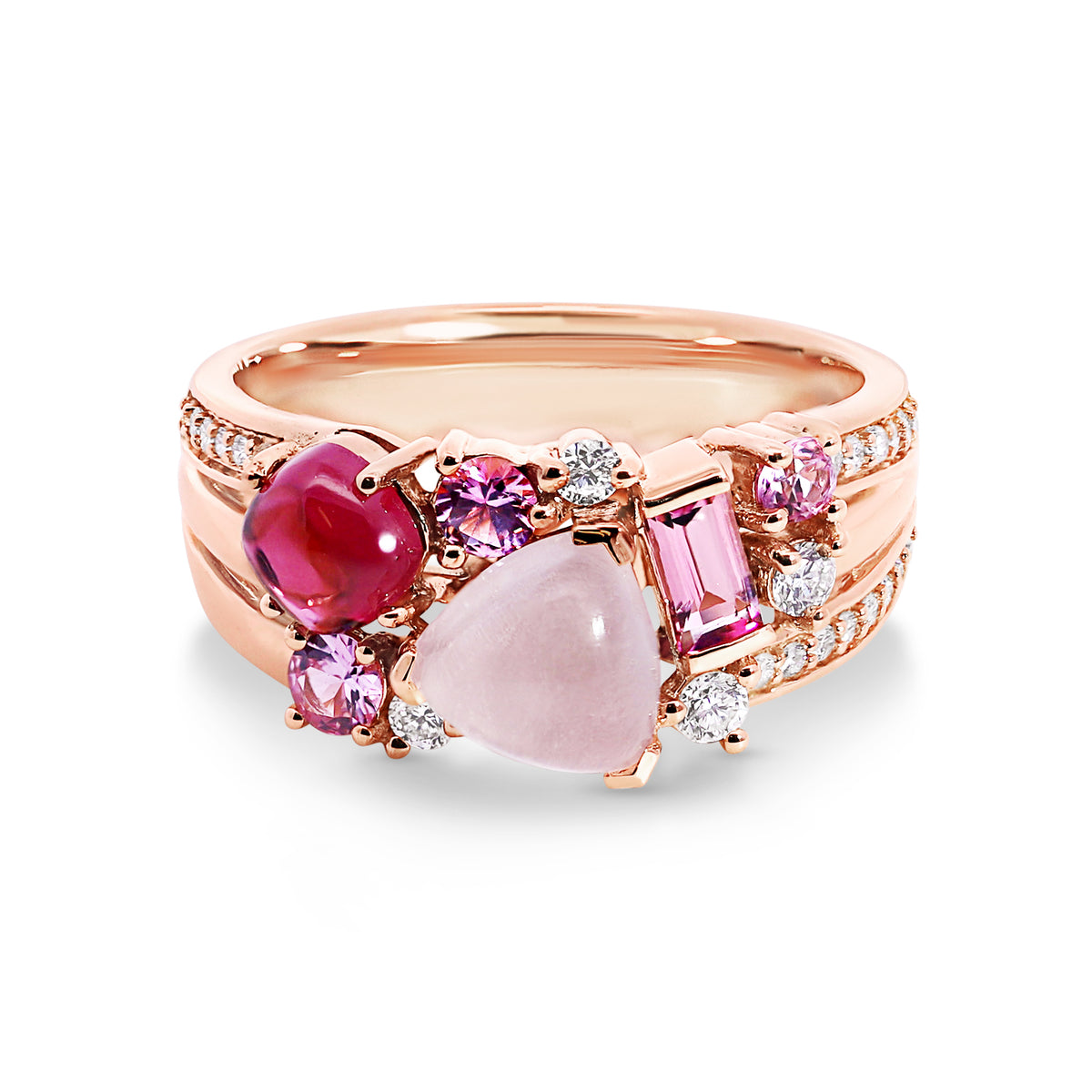 9ct Rose Gold Blush Harmony Ring