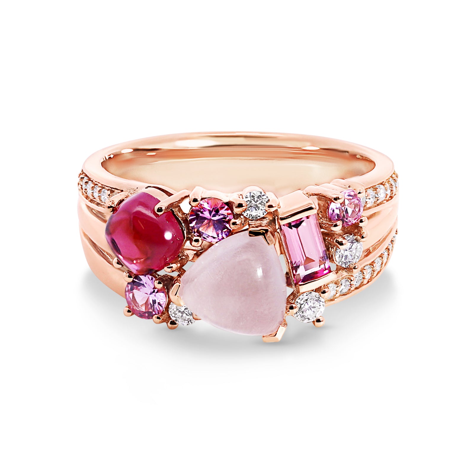 9ct Rose Gold Blush Harmony Ring