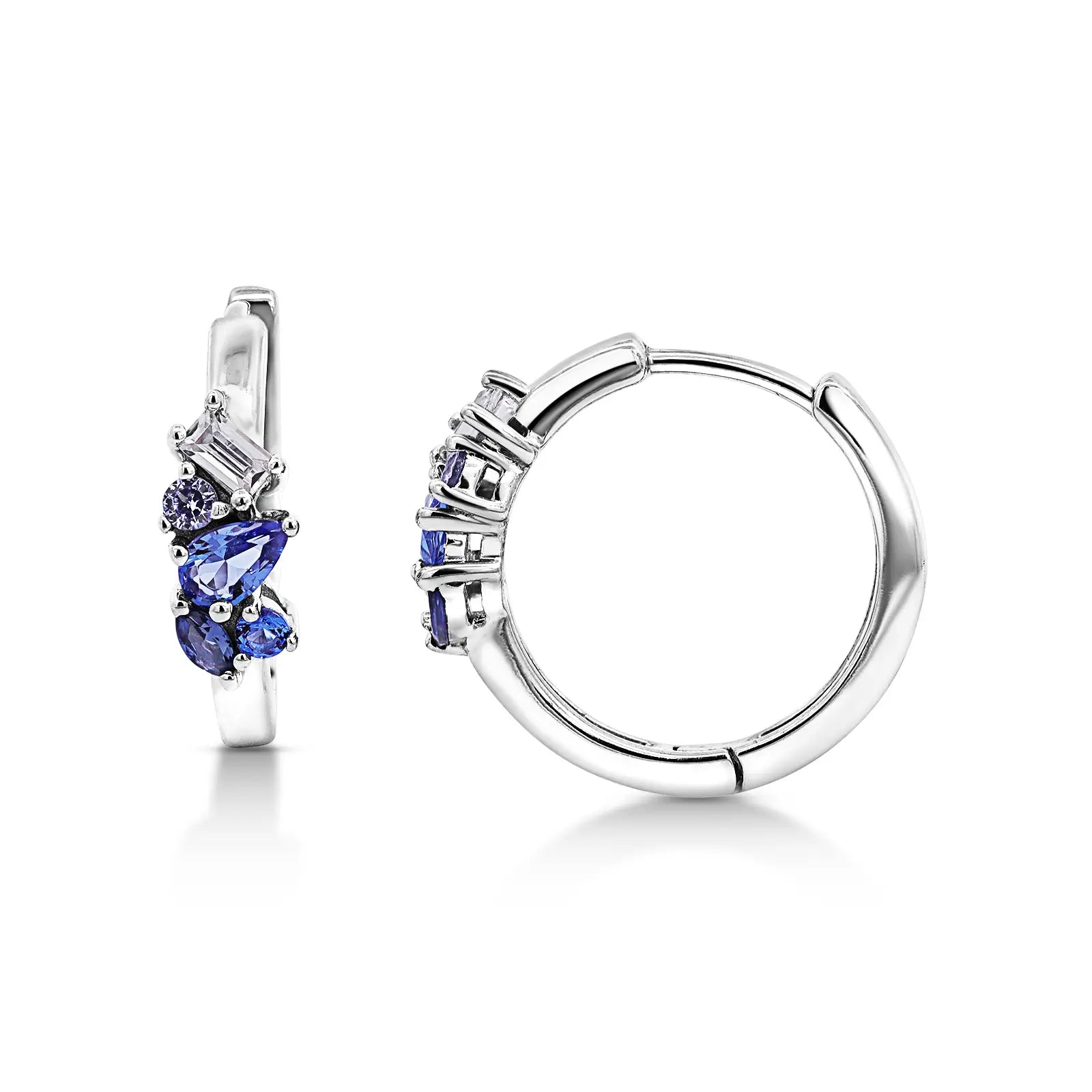 Sterling Silver Blue & White Cubic Zirconia Bundle