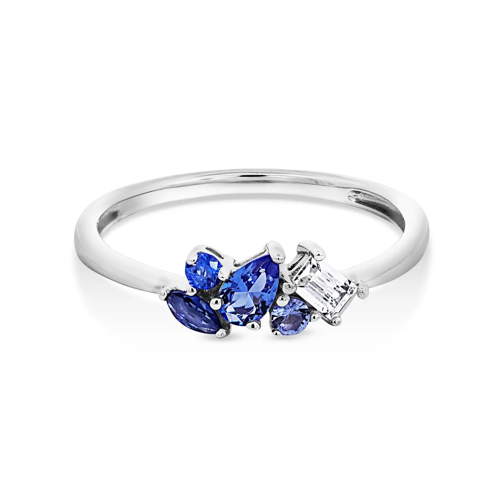 Sterling Silver Blue & White Cubic Zirconia Bundle