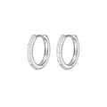Sterling Silver CZ Huggie Earrings