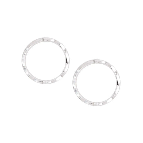 Sterling Silver Facet Sleepers