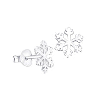 Sterling Silver Snowflake Studs