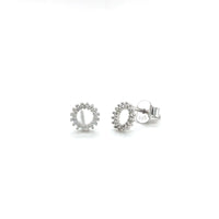 Sterling Silver Swarovski Open Circle Stud Earring