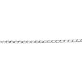 Sterling Silver Bevelled Long Curb Anklet