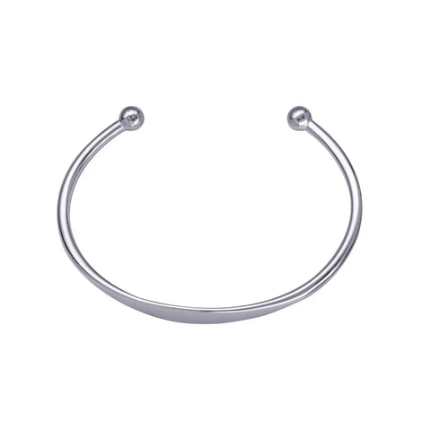 Sterling Silver Childs Surf Cuff Bangle - alternate view