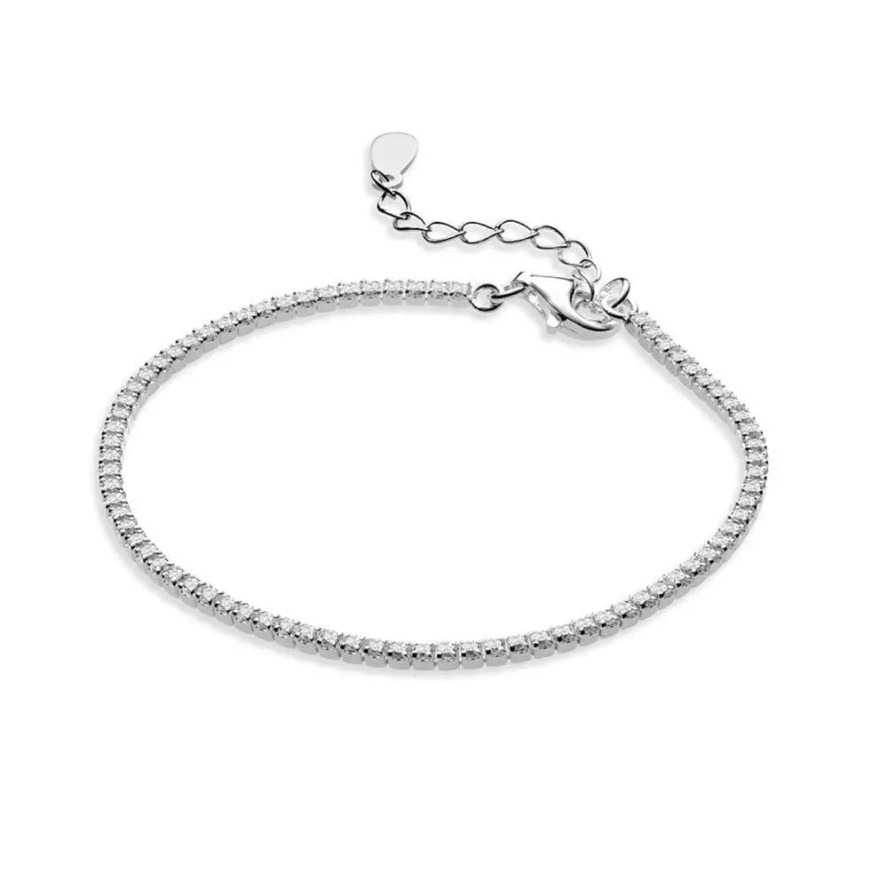 Sterling Silver Cz Tennis Bracelet