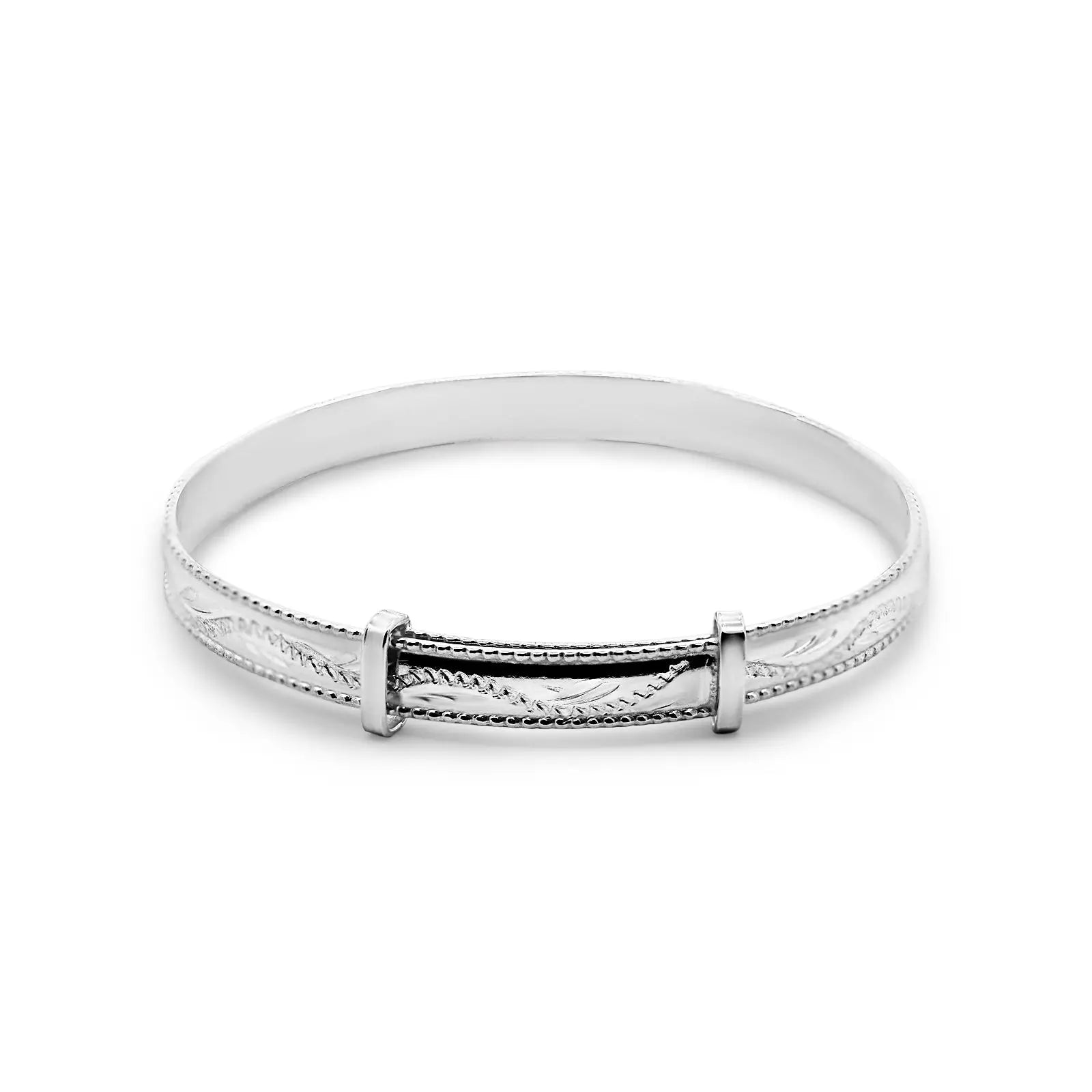 Sterling Silver Expanding Childs Bangle  Engraved