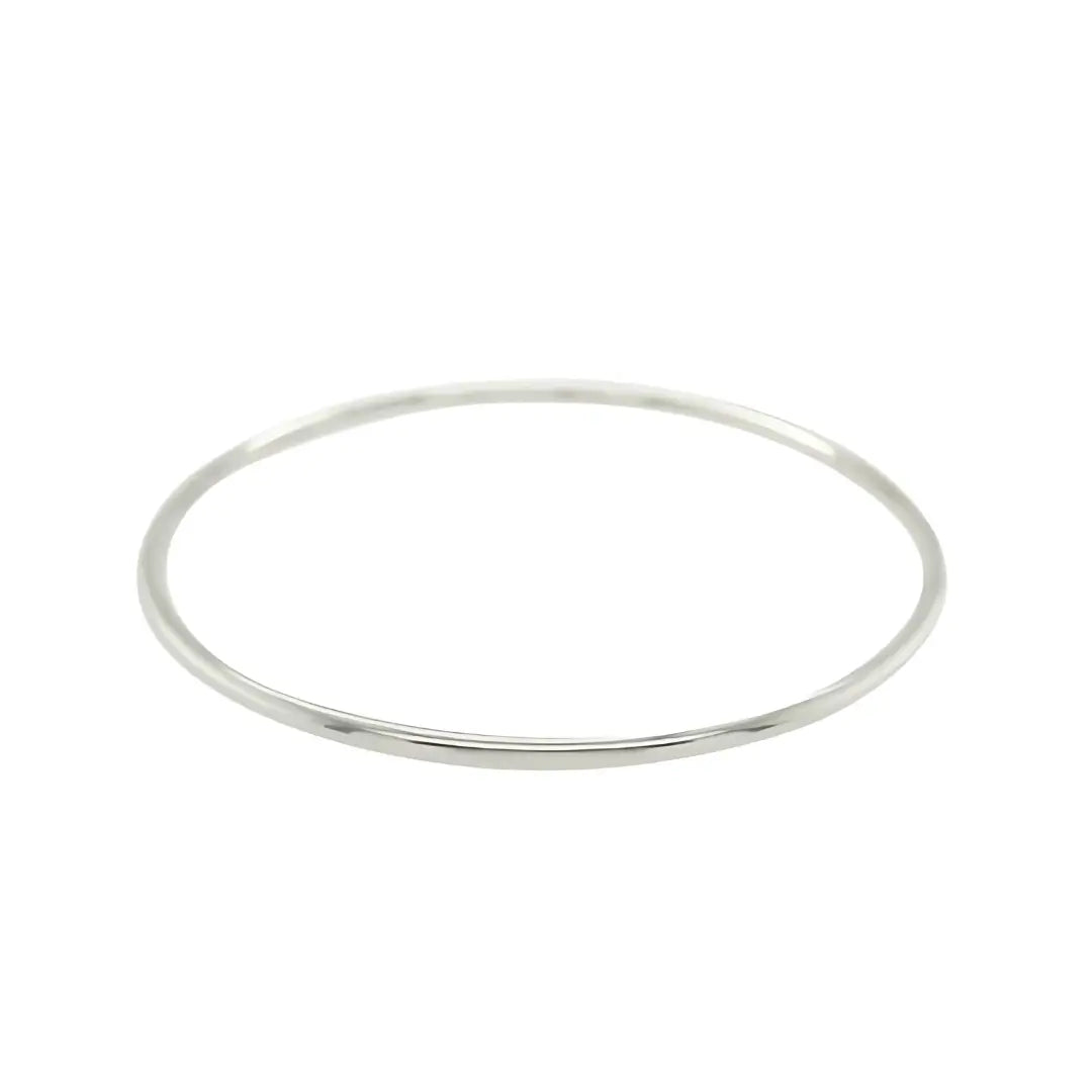 Sterling Silver Fine Round Bangle