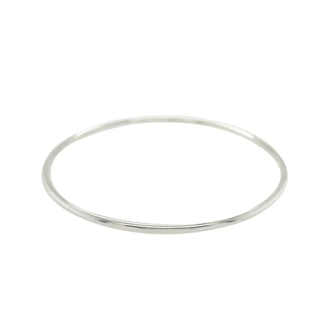 Sterling Silver Fine Round Bangle
