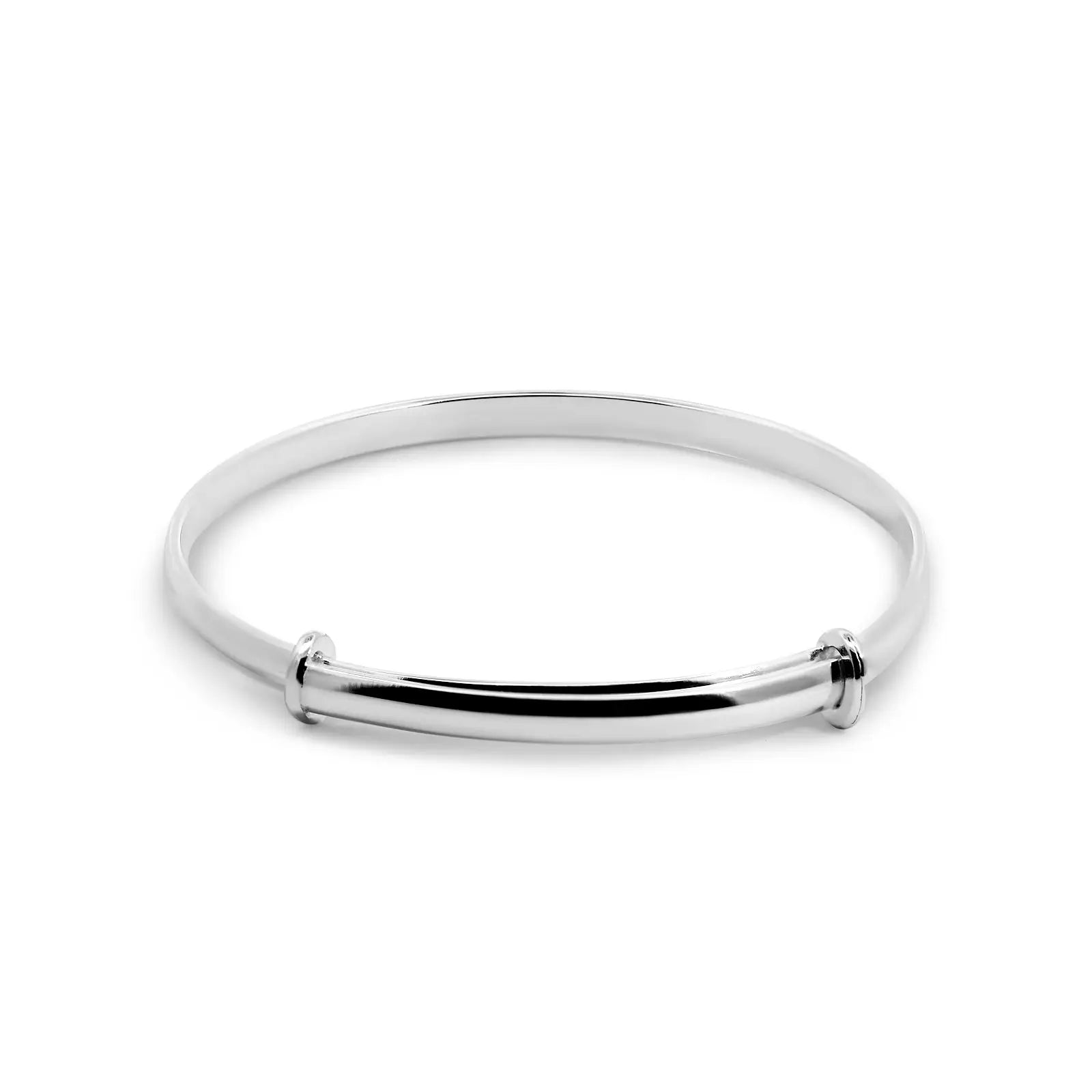 Sterling Silver Half Round Childs Expanding Bangle