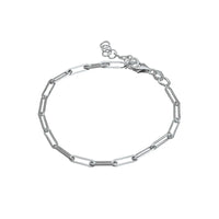 Sterling Silver Oblong Link Bracelet