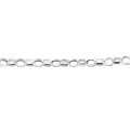 Sterling Silver Oval Belcher Anklet