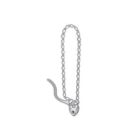 Sterling Silver Oval Figaro Heart Padlock Bracelet