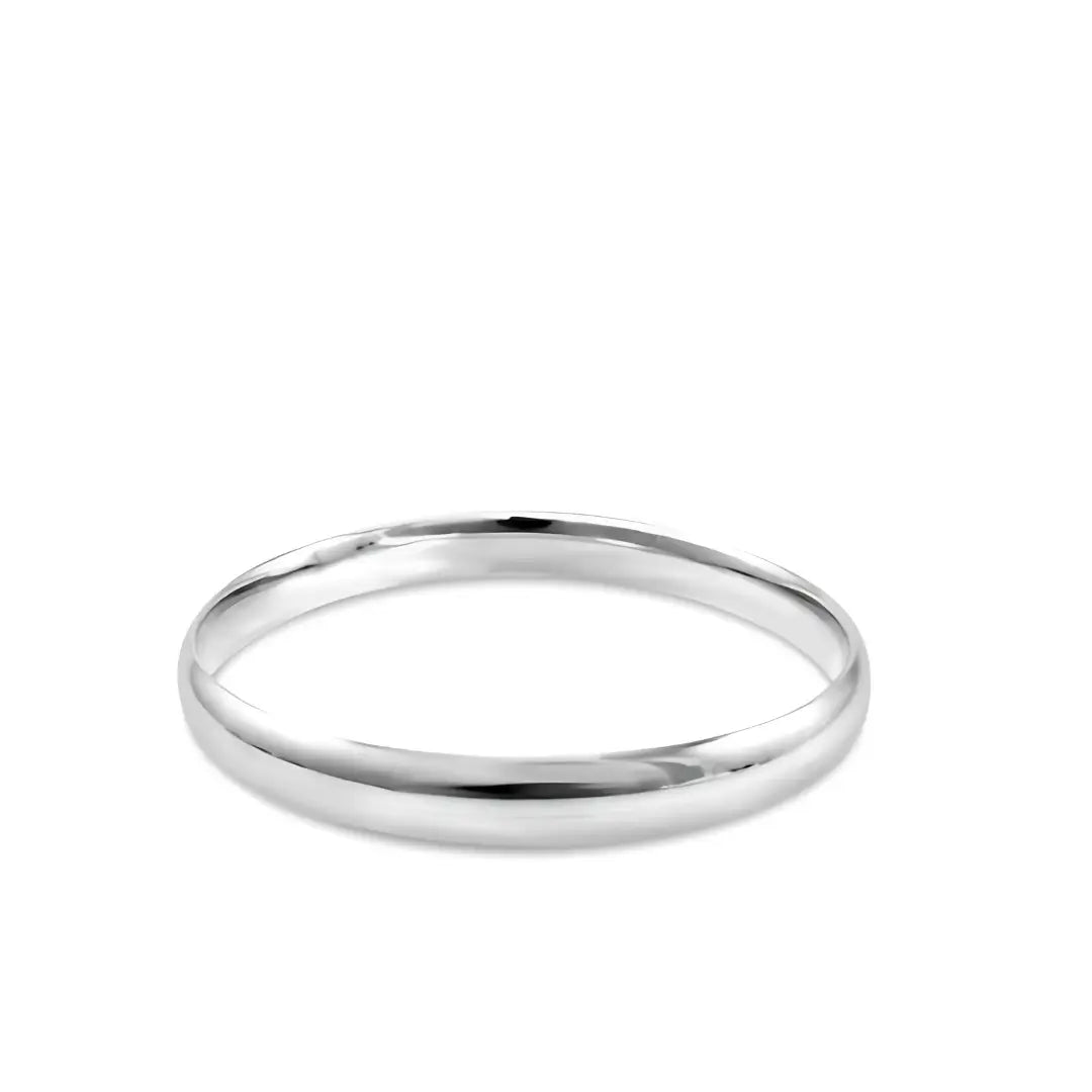 Sterling Silver Plain Comfort Bangle