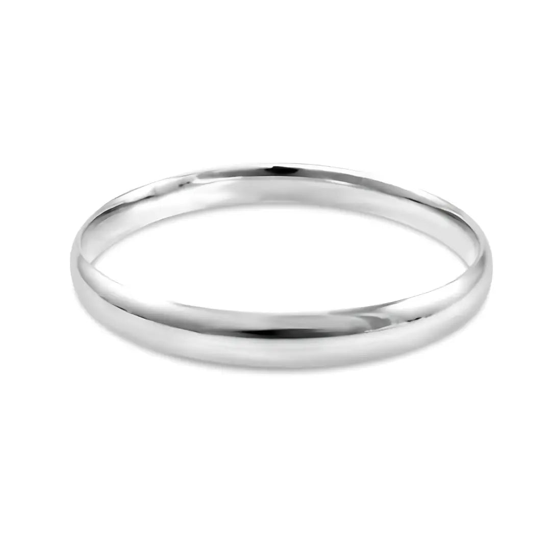 Sterling Silver Plain Comfort Bangle