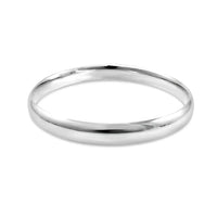 Sterling Silver Plain Comfort Bangle