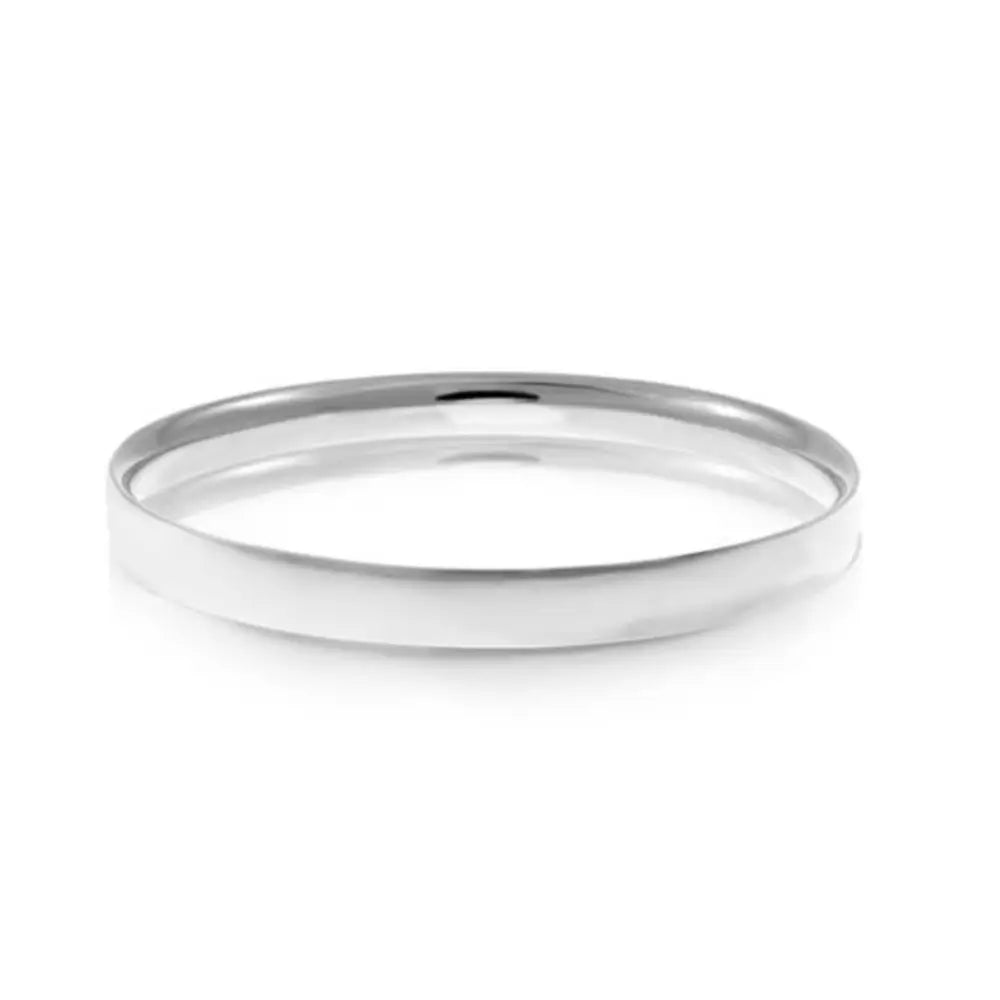 Sterling Silver Plain Concave Bangle