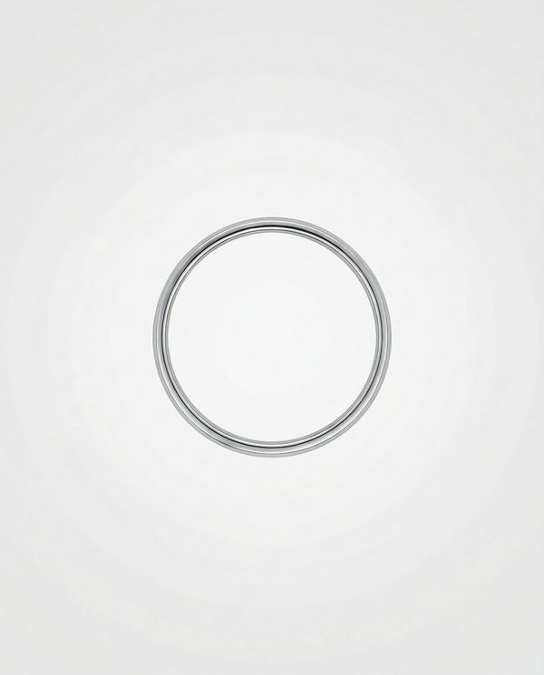 9ct White Gold Barrel Ladies Wedding Ring - alternate view