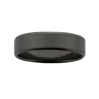 Men's Black Zirconium Wedding Ring
