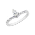 Sterling Silver Cubic Zirconia Ring on V Band