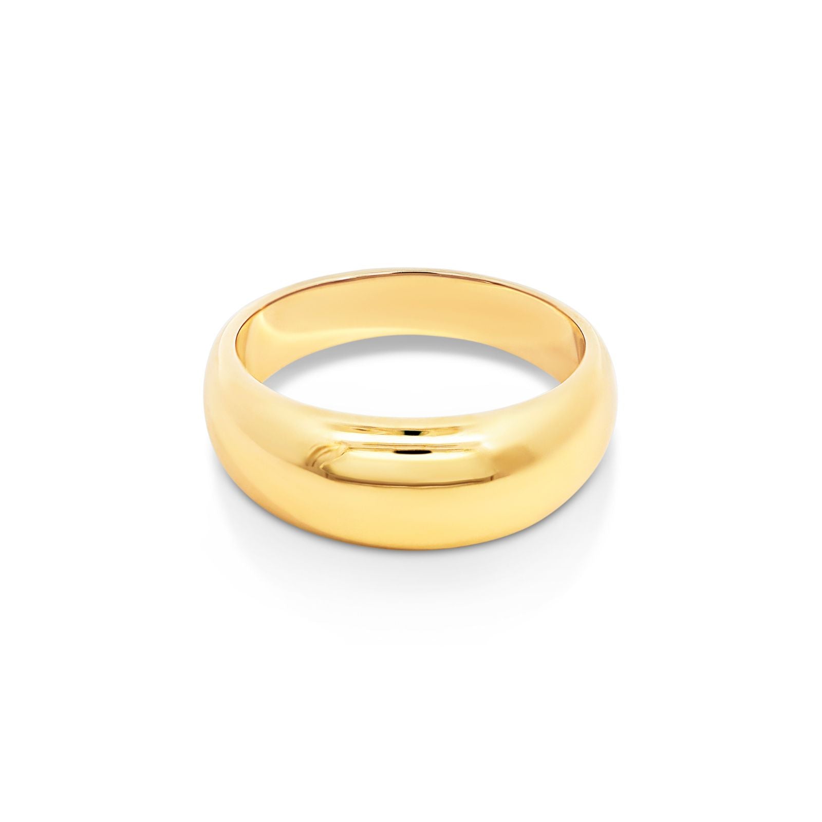 9ct Yellow Gold Narrow Dome Dress Ring