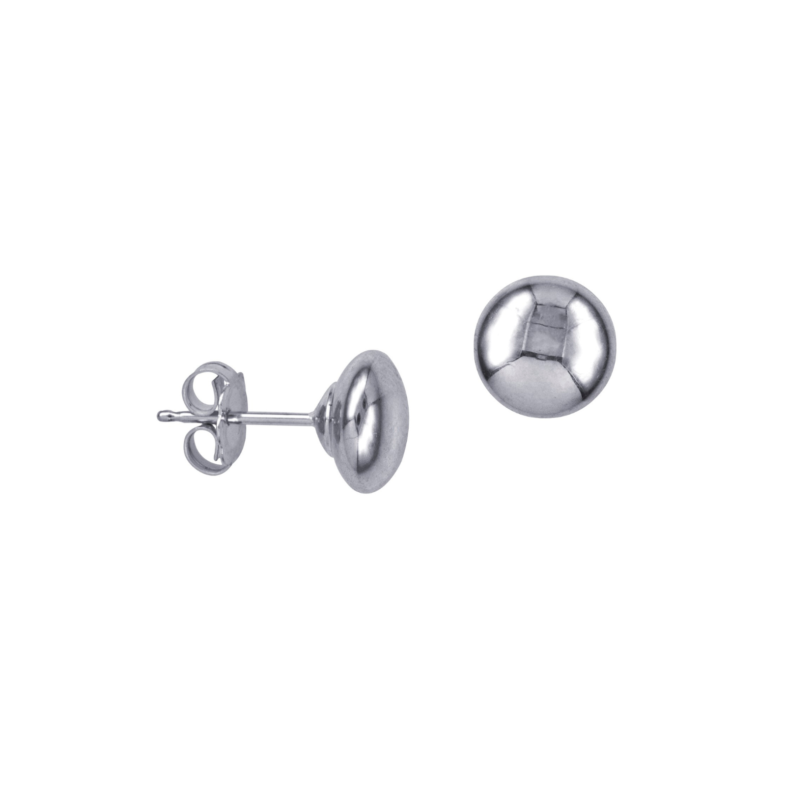 Plain silver stud deals earrings
