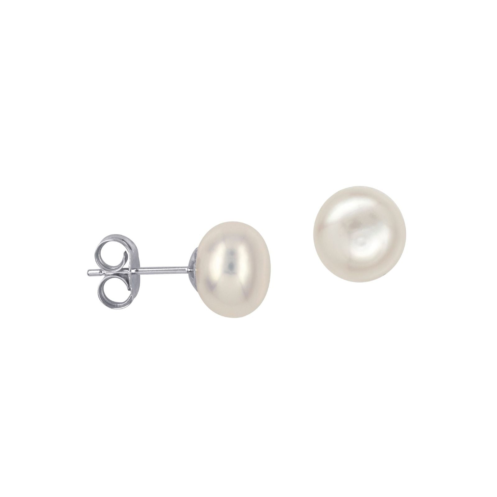 Sterling Silver 8mm Freshwater Pearl Studs
