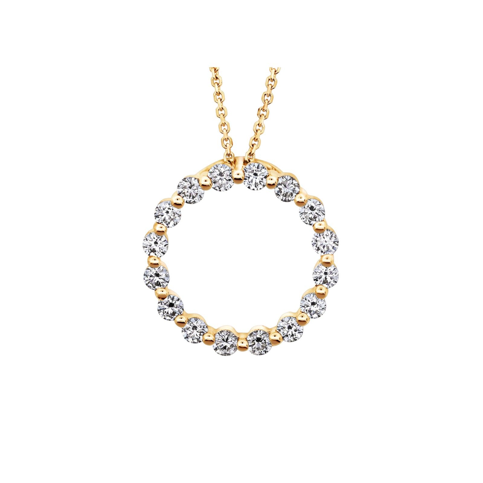 Maya Round Illusion Full Diamond Slider Necklace Pendant – Alanna Jewelry