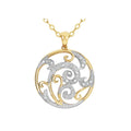 9ct Yellow Gold Diamond Set Pendant