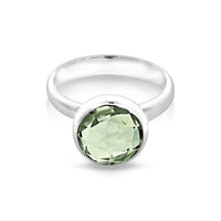 Sterling Silver Green Amethyst Ring