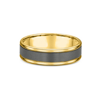 Men's 9ct Yellow Gold & Tantalum Wedding Ring