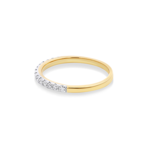 18ct Yellow Gold Diamond Set Wedding Ring - alternate view