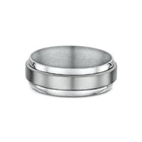 Men's 9ct White Gold & Titanium Wedding Ring