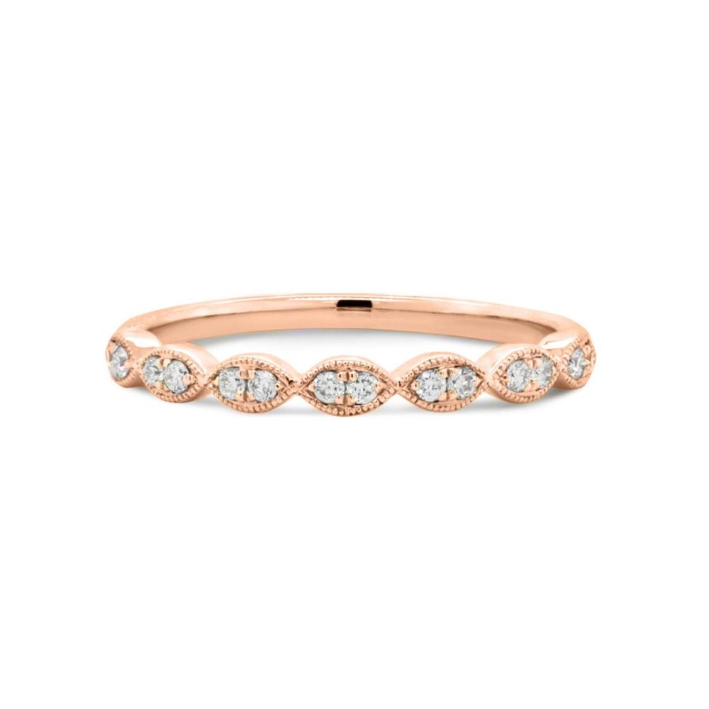 9ct Rose Gold Diamond Wedding Ring