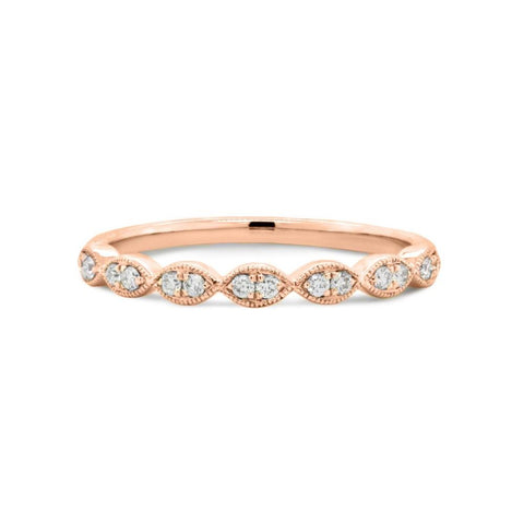 9ct Rose Gold Diamond Wedding Ring