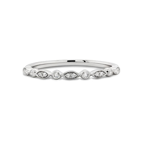 9ct White Gold Diamond Wedding Ring
