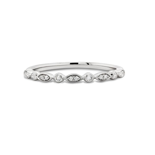 9ct White Gold Diamond Wedding Ring
