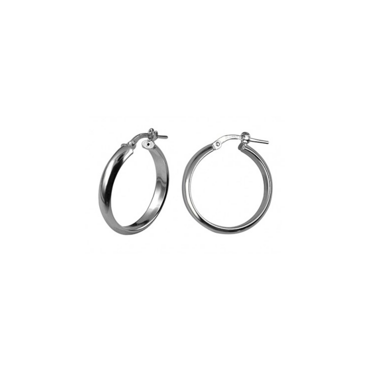 Sterling Silver Half Round Hoops