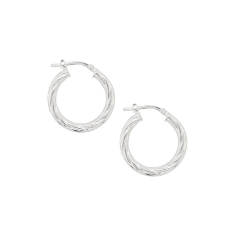 Sterling Silver Italian Hoops