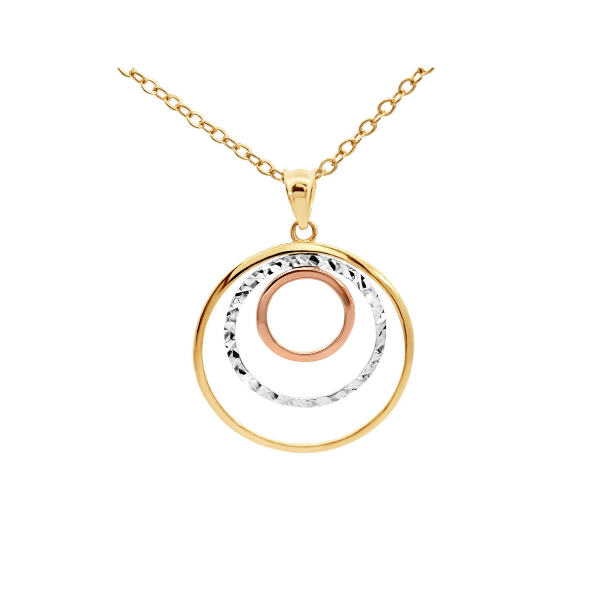Long Three Tone Circle Chain main image 0