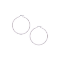 Sterling Silver 40mm Italian Hoops