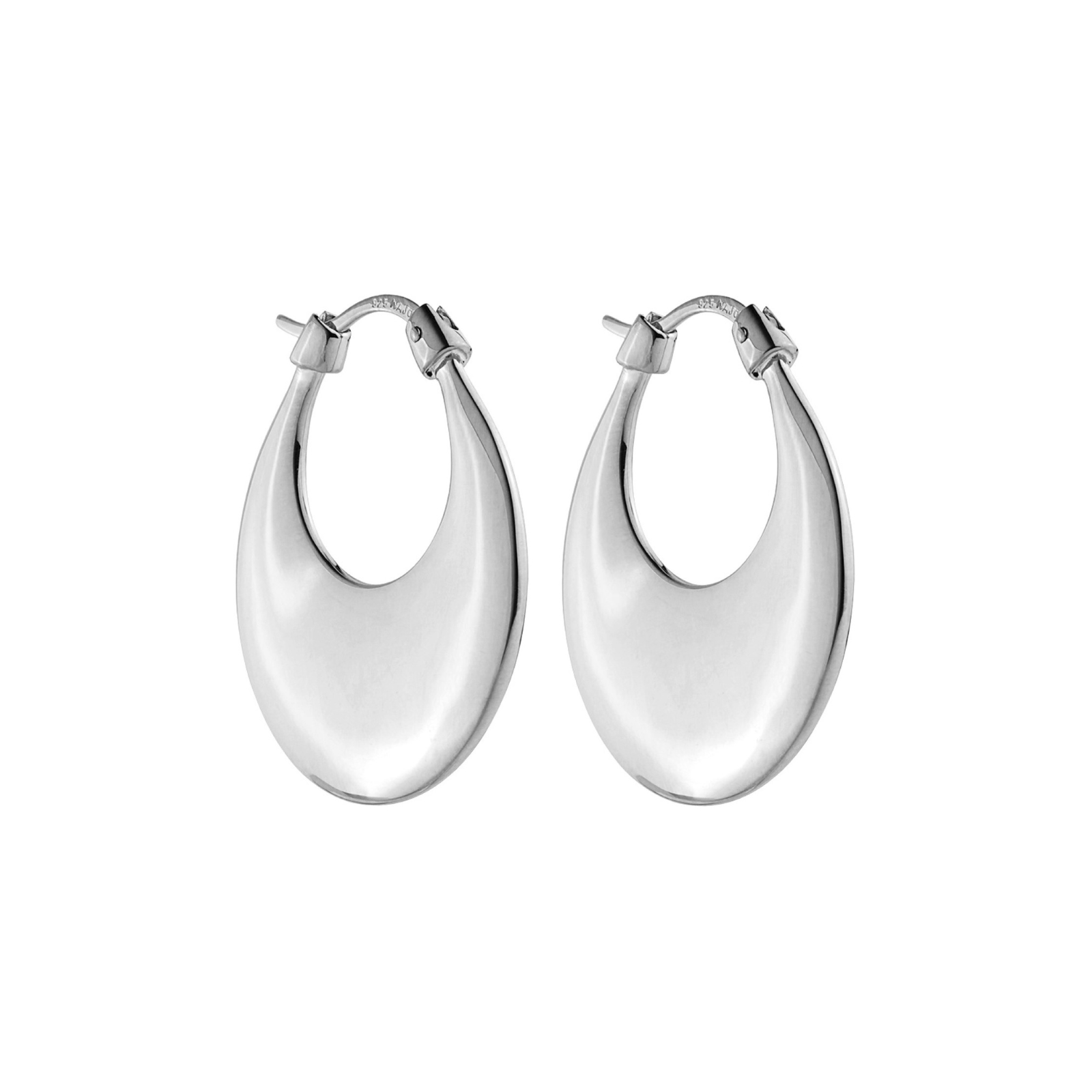 Najo Cresence Silver Hoop Earrings