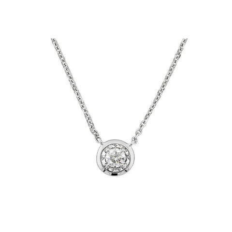 9ct White Gold Miraculous Diamond Set Necklace