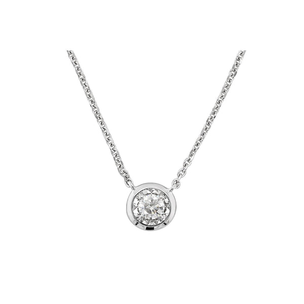9ct White Gold Miraculous Diamond Set Necklace