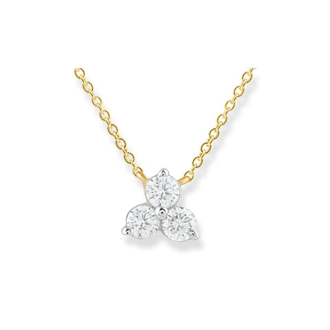 9ct Yellow Gold Diamond Pendant