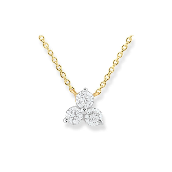 9ct Yellow Gold Diamond Pendant